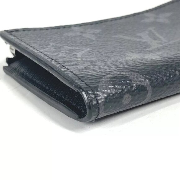 LOUIS VUITTON M63536 MonogramEclipse Portemonejour Wallet Coin Case coin purse - Picture 6 of 13